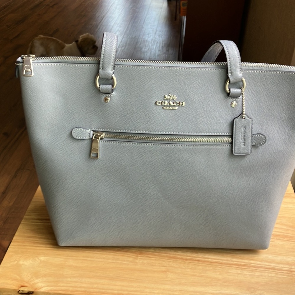 Coach Gorgeous Baby Blue leather tote!